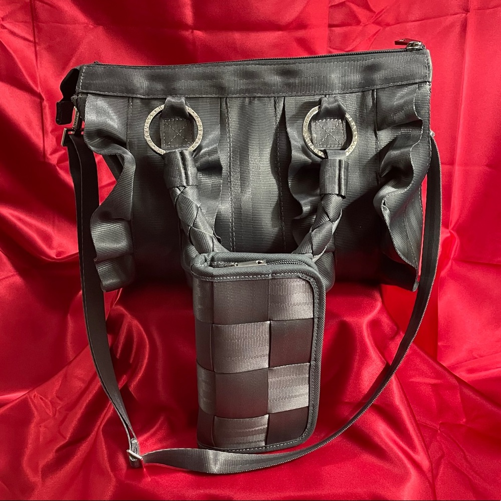 Harveys Seat Belt, Gray Lola purse and wallet.